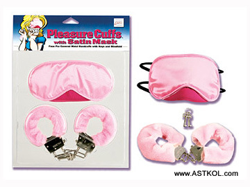 �����, ����� �� ����� + ��������� Pleasure Cuffs With Satin Mask