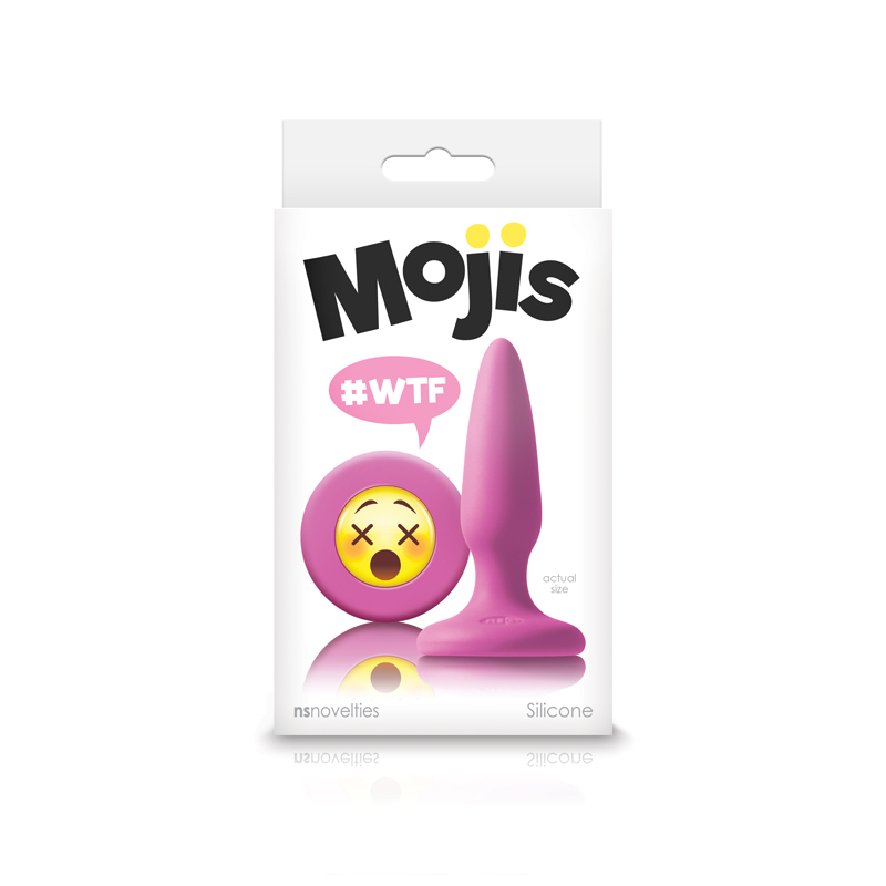 �������� ������ ������ ��������� ������� Moji's - WTF - Mini Silicone Plug w/Emoji Face - Pink